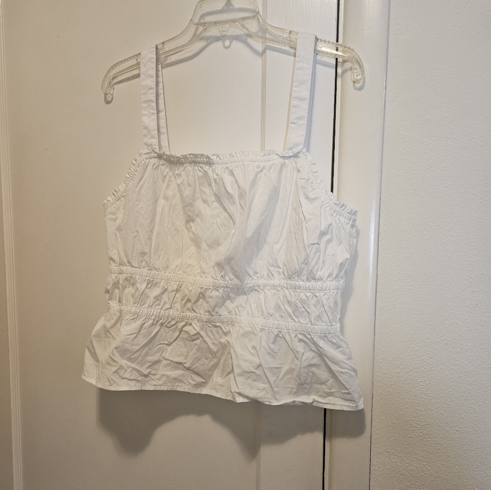 Madewell white cotton tank top